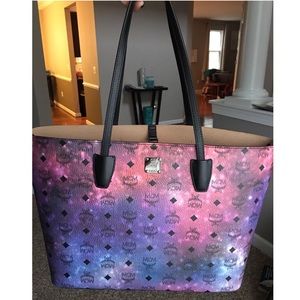 MCM Galaxy Visetos Medium Tote Bag, Multicolor